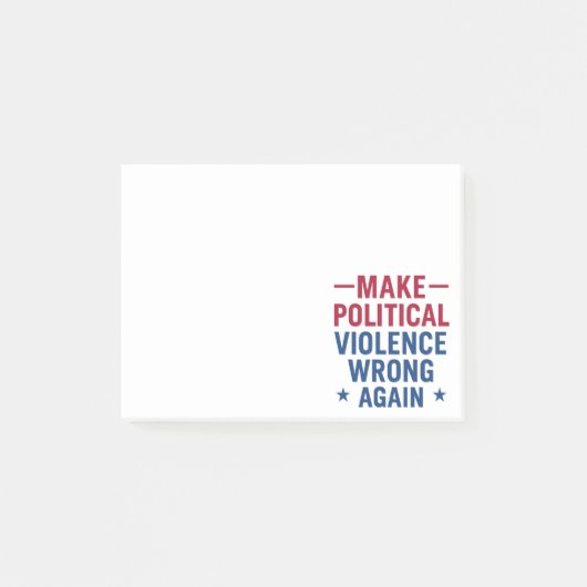 Politiek geweld weer verkeerd doen post-it® notes (Voorkant)