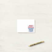 Politiek geweld weer verkeerd doen post-it® notes (Op bureau)