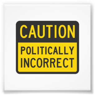 Politiek gezien onjuist foto afdruk