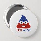 Politiek hot mess - - ronde button 4,0 cm (Voorkant /achterkant)