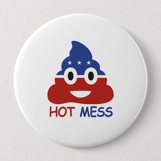 Politiek hot mess - - ronde button 4,0 cm (Voorkant)