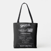 Politiek in/Correct Chalkboard Vrolijk Kerstfeest Tote Bag (Achterkant)