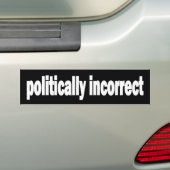 Politiek incorrecte bumpersticker (Op auto)