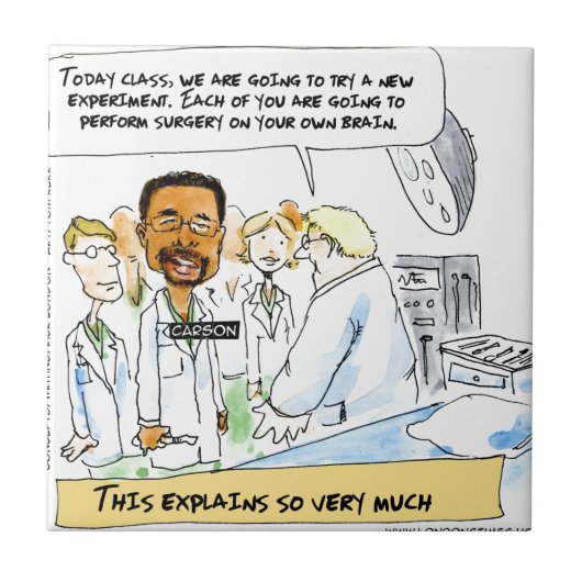Politiek: Is Dat Hersenchirurgie? Tegeltje (Voorkant)