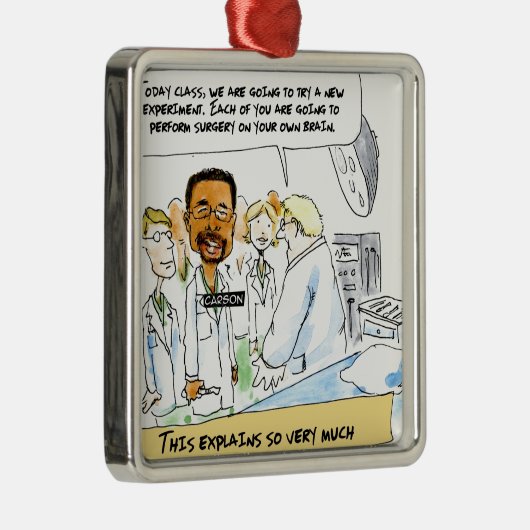 Politiek: Is er hersenchirurgie nodig? Metalen Ornament (Rechts)