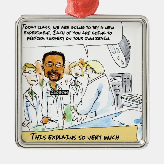 Politiek: Is er hersenchirurgie nodig? Metalen Ornament (Voorkant)