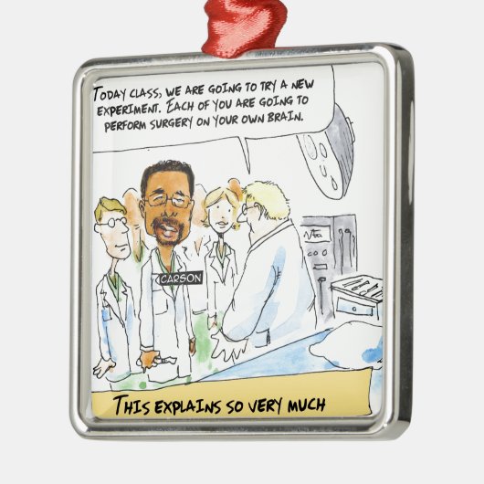 Politiek: Is er hersenchirurgie nodig? Metalen Ornament (Links)