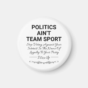 Politiek is geen teamsport magneet