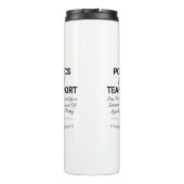 Politiek is geen teamsport thermosbeker (Achterkant)