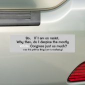 Politiek is zeker verwarrend bumpersticker (Op auto)