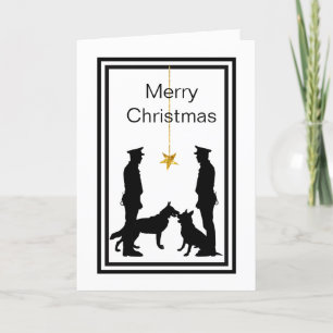politiek K-9 Dogs Silhouette kerstkaart Kaart