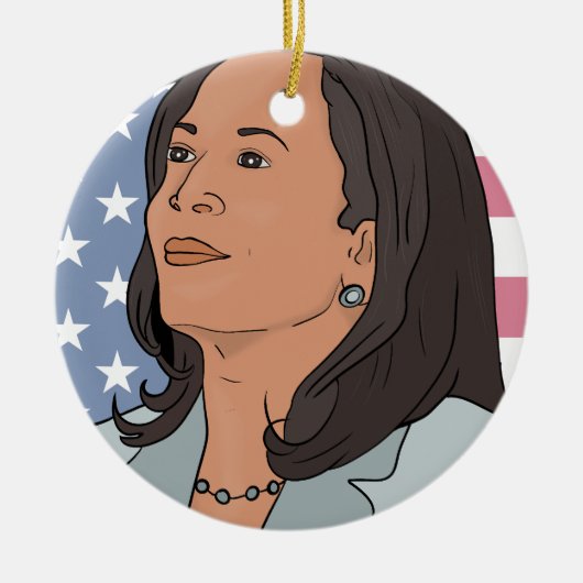 Politiek Kamala Harris Keramisch Ornament (Voorkant)