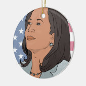 Politiek Kamala Harris Keramisch Ornament (Links)