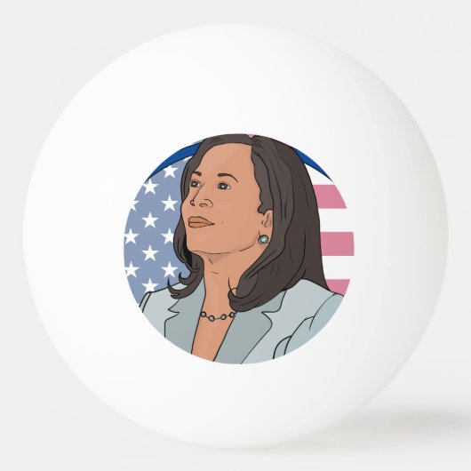 Politiek Kamala Harris Pingpongbal (Voorkant)