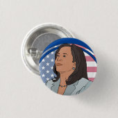 Politiek Kamala Harris Ronde Button 3,2 Cm (Voorkant /achterkant)