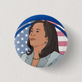 Politiek Kamala Harris Ronde Button 3,2 Cm (Voorkant)