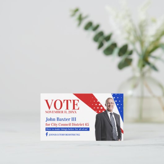 Politiek Kantoor-Visitekaartje Visitekaartje (Staand voorkant)