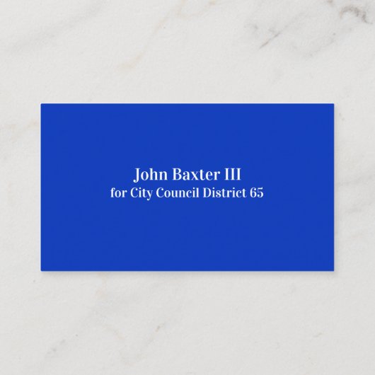 Politiek Kantoor-Visitekaartje Visitekaartje (Achterkant)