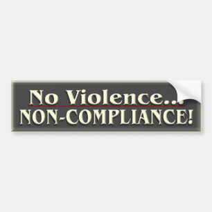 Politiek niet-naleving ~ bumpersticker
