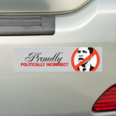POLITIEK ONJUIST BUMPERSTICKER (Op auto)
