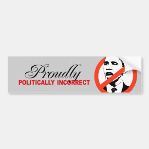 POLITIEK ONJUIST BUMPERSTICKER