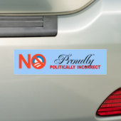 POLITIEK ONJUIST BUMPERSTICKER (Op auto)