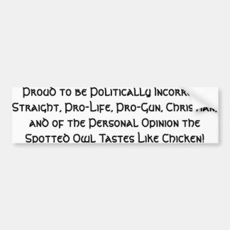 Politiek onjuist bumpersticker