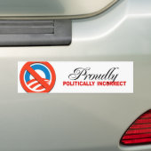 POLITIEK ONJUIST BUMPERSTICKER (Op auto)