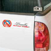 POLITIEK ONJUIST BUMPERSTICKER (Op Truck)