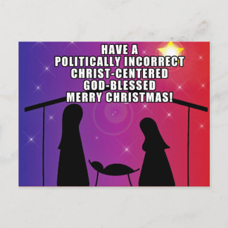Politiek onjuist Christelijk kerstBriefkaart Briefkaart