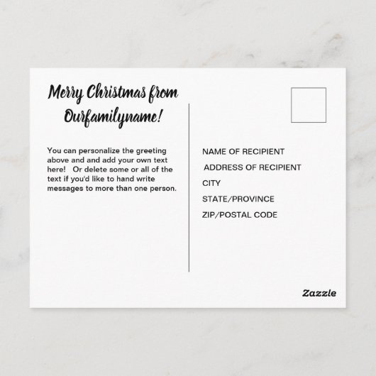 Politiek onjuist Christelijk kerstBriefkaart Briefkaart (Achterkant)