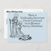 Politiek onjuist Christelijk kerstBriefkaart Briefkaart (Voorkant / Achterkant)