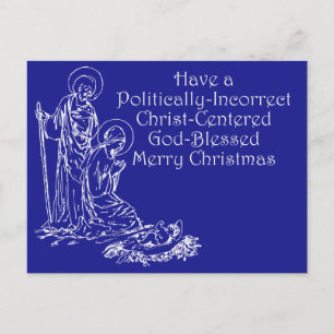 Politiek onjuist Christelijk kerstBriefkaart Briefkaart