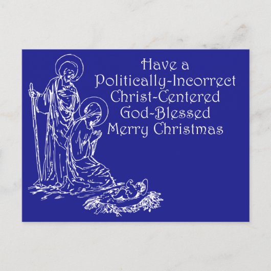 Politiek onjuist Christelijk kerstBriefkaart Briefkaart (Voorkant)