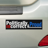 Politiek onjuist en gekleurd bumpersticker (Op auto)