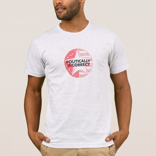 Politiek onjuiste Amerikaanse ster T-shirt (Voorkant)