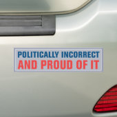 Politiek onjuiste Bumpersticker (Op auto)