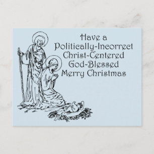 Politiek Onjuiste Christelijke Kerstkaart Briefkaart