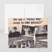 Politiek onjuiste "perfecte vrouw" retro advertent briefkaart (Voorkant / Achterkant)