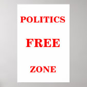 Politiek Poster vrije zone (Voorkant)