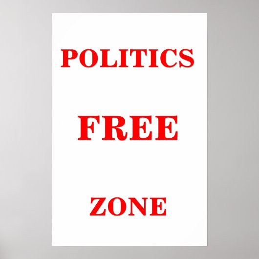 Politiek Poster vrije zone (Voorkant)