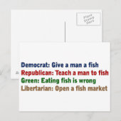 Politiek probleem oplossen briefkaart (Voorkant / Achterkant)