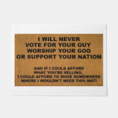 Politiek, religie en verkoper Afstotende Deurmat (Voorkant)