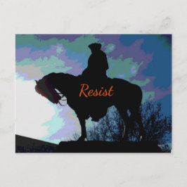 politiek 'RESIST' George Washington op paard Briefkaart