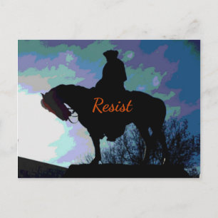 politiek 'RESIST' George Washington op paard Briefkaart