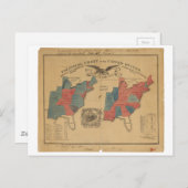 Politiek schema Verenigde Staten (1840) Briefkaart (Voorkant / Achterkant)