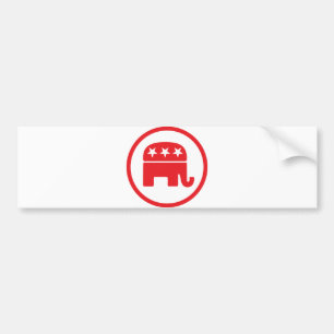 Politiek symbool van de Republikeinse Partij (olif Bumpersticker