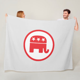 Politiek symbool van de Republikeinse Partij (olif Fleece Deken