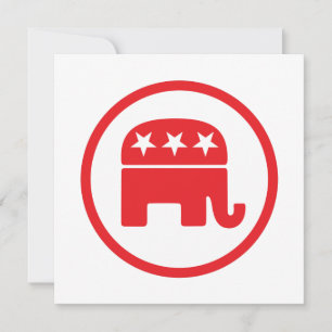 Politiek symbool van de Republikeinse Partij (olif Kaart