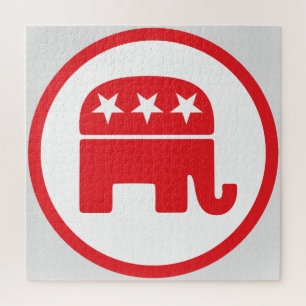 Politiek symbool van de Republikeinse Partij (olif Legpuzzel